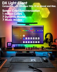 Iluminare de fundal monitor AURORIONCG RGBIC cu sincronizare pentru ecran PC, 34 inchi, bandă LED RGB Ambilight pe 4 laturi 2