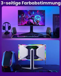Iluminare de fundal monitor AURORIONCG RGBIC cu sincronizare pentru ecran PC, 34 inchi, bandă LED RGB Ambilight pe 4 laturi 5
