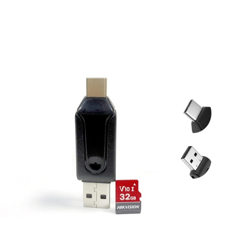AURSINC NanoVNA 2 v 1 USB-C a USB 3.0 OTG čítačka kariet s 32 GB microSD kartou