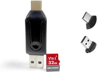 AURSINC NanoVNA USB-C és USB 3.0 OTG kártyaolvasó 32GB microSD kártyával 1