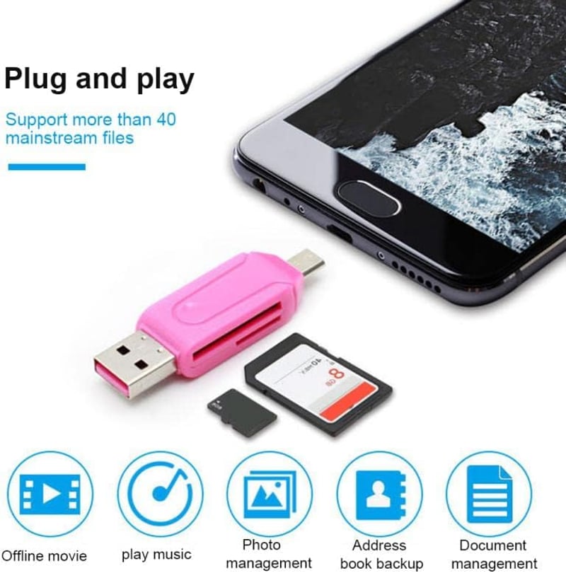 AURSINC NanoVNA USB-C és USB 3.0 OTG kártyaolvasó 32GB microSD kártyával