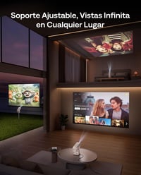 Aurzen Boom Air mini projektor Google TV-vel, 4K, USB-C tölthető, TOF autofókusz - krémfehér 4