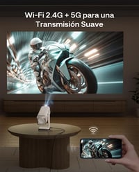Aurzen Boom Air mini projektor Google TV-vel, 4K, USB-C tölthető, TOF autofókusz - krémfehér 9