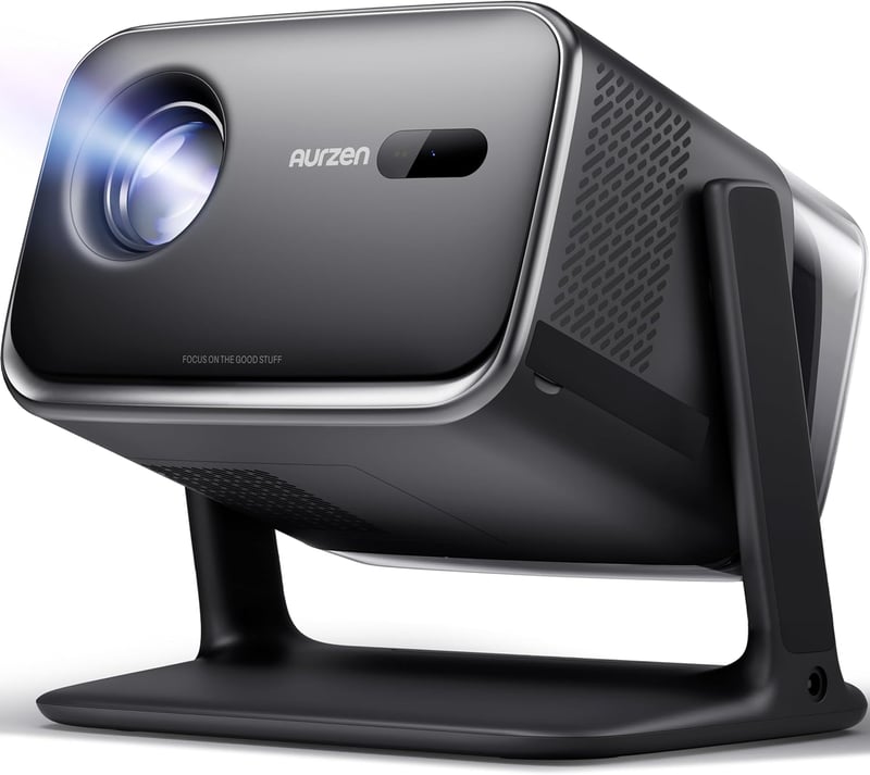 Aurzen Boom Mini 4 az 1-ben Okos Projektor Google TV-vel, 500 ANSI Lumen, 4K Támogatás, 20W DoIby Hangzás, WiFi/Bluetooth, Automatikus Fókus