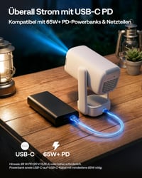 Inteligentný projektor Aurzen D1 Air s Netflixom, nabíjaním cez USB-C a natívnym rozlíšením 1080P 3