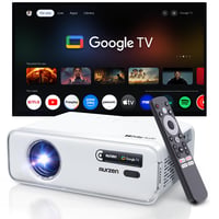 Projektor Aurzen Eazze D1G s Google TV, Dolby Audio, podpora 4K, Full HD 1080P, automatické zaostrovanie, WiFi, Bluetooth, biela farba, domáce kino a vonkajší projektor 1