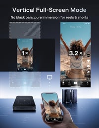 Aurzen Zip Tri-Fold mini projektor akkumulátorral, 4K, autofókusz, Bluetooth 5.4 - szürke 8