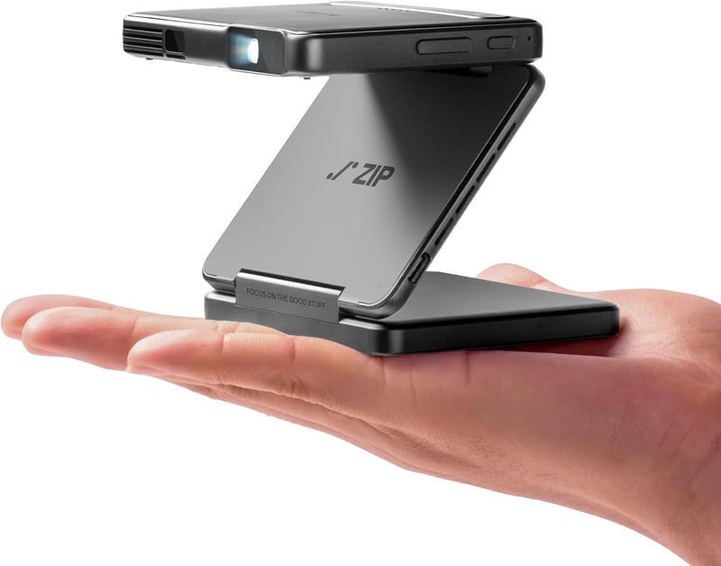 Aurzen Összehajtható Mini Projektor Beépített Akkumulátorral - 4K Támogatás, HD 720p, Bluetooth 5.4, Autofókusz, Trapézkorrekció, Hordozható