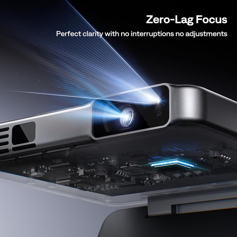 Aurzen Összehajtható Mini Projektor Beépített Akkumulátorral - 4K Támogatás, HD 720p, Bluetooth 5.4, Autofókusz, Trapézkorrekció, Hordozható