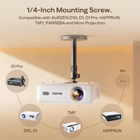 Aurzen mennyezeti projektor tartó, 360°-os forgatás, 90°-os döntés, Yaber/Epson kompatibilis 4
