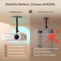 Aurzen mennyezeti projektor tartó, 360°-os forgatás, 90°-os döntés, Yaber/Epson kompatibilis 5