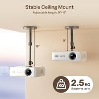 Aurzen mennyezeti projektor tartó, 360°-os forgatás, 90°-os döntés, Yaber/Epson kompatibilis 2