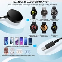 Austuo USB-C Töltőkábel Samsung Galaxy Watch 6/5/4/3 és S22/S21/S20 Készülékekhez - 20W PD Gyorstöltő Adapter - 120 cm Hosszú Kompatibilis K 2