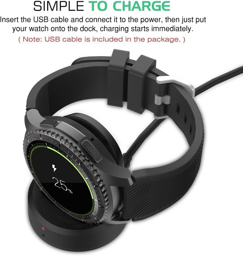 Austuo Vezeték Nélküli Töltőállomás Samsung Gear S2, S3 Sport/Classic/Frontier Okosórákhoz - Kompatibilis Töltődokkoló

AI: I've created a H