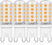 Auting G9 LED Izzó Meleg Fehér 2700K, 4W Energiatakarékos LED Égő 400 Lumen, Halogén Helyettesítő Kis Izzó, 4 Darabos Csomag 1