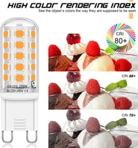 Auting G9 LED Izzó Meleg Fehér 2700K, 4W Energiatakarékos LED Égő 400 Lumen, Halogén Helyettesítő Kis Izzó, 4 Darabos Csomag 5