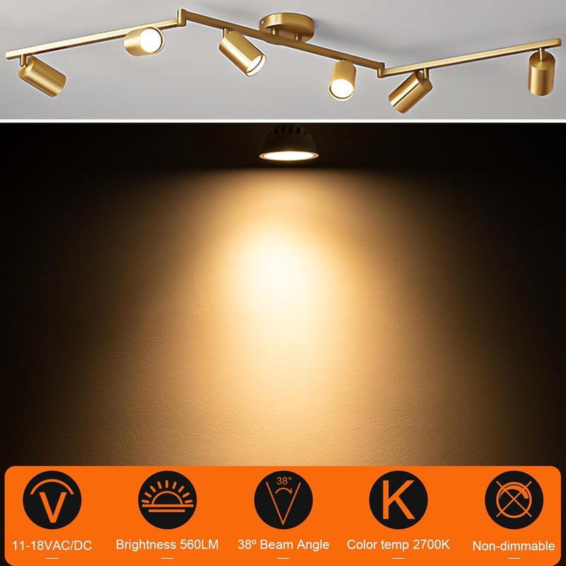 Auting GU5.3 MR16 LED Izzó 5W Meleg Fehér 2700K 12V 6 Darab - A-MR16 LED 5W 6 pieces