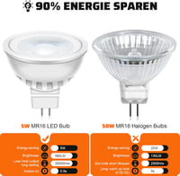 Auting GU5.3 MR16 LED Izzó 5W Meleg Fehér 2700K 12V 6 Darab - A-MR16 LED 5W 6 pieces 3