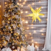 Auting LED Csillag Karácsonyi Dekoráció 40cm 50 LED 3D Világító Ablakdísz USB Meleg Fehér Fény Beltéri Ünnepre 6