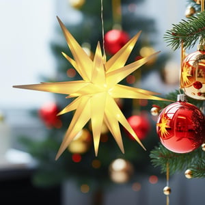 Auting LED zvijezda Božićna dekoracija 40cm 50 LED 3D svjetleći ukras za prozor USB toplo bijelo svjetlo za unutarnju blagdansku upotrebu
