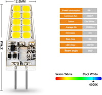 Auting LED G4 izzó 3.5W meleg és hideg fehér 3000K 6000K - A-G4-Cool-10PCS 4