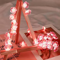 Auting LED Virágfüzér Lámpa 4m 40 LED Rózsaszín Időzítővel Esküvő Parti Dekoráció - E-light chain flowers 4 m 4