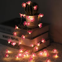 Auting LED Virágfüzér Lámpa 4m 40 LED Rózsaszín Időzítővel Esküvő Parti Dekoráció - E-light chain flowers 4 m 1