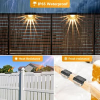 Auting 4 darabos napelemes kerti lámpa szett, vízálló teraszvilágítás meleg fehér - Pack of 4 Warm White 5