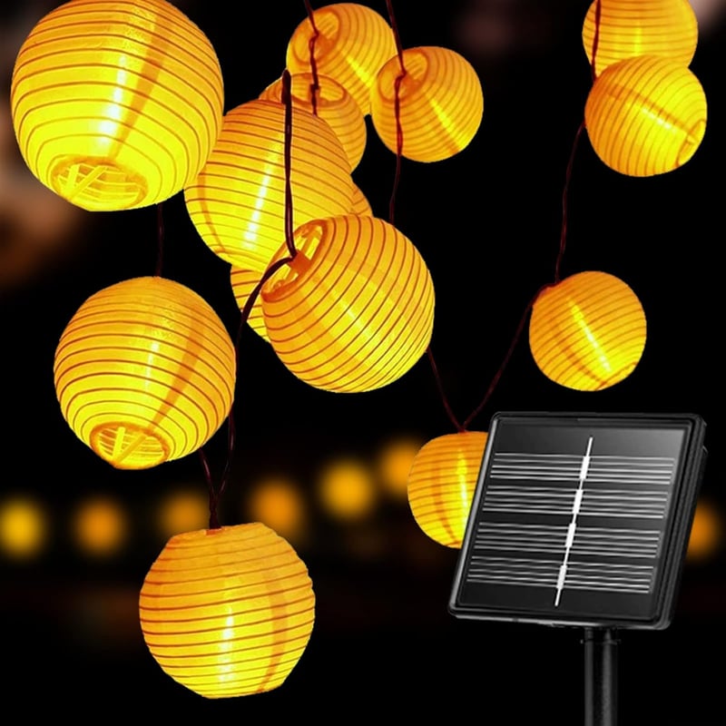 Auting Napelemes Tündérfény Lámpiók 6m 20 LED Meleg Fehér 8 Mód Kültéri - Warm White Plug Fairy Lights Lanterns, Warm White
