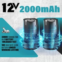 AUTIWOZ Mini Polírozógép 25-75mm Excenter Polírozó 6 Fokozat 2x2000mAh Akkumulátor 9