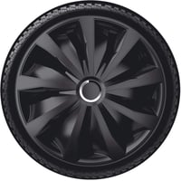 Sada 15-palcových čiernych puklíc AUTO-STYLE Grip Pro, 4 ks – upevnenie Snap-On, dekorácia na disky kolies 2