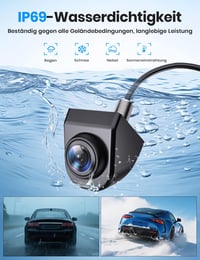 Cúvacia kamera do auta AUTO-VOX – 6 režimov ovládaných jedným tlačidlom, 180° široký zorný uhol bez skreslenia typu „rybie oko“, 1080P HD, vodotesnosť IP69K, vzhľad ako z prvovýroby (OEM) 7