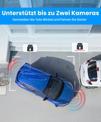 AUTO-VOX Bezdrôtová cúvacia kamera s 5-palcovým 1080P monitorom – Súprava cúvacej kamery do auta 5