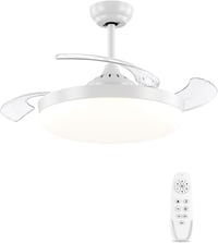 AUTODAY Összecsukható Mennyezeti Ventilátor LED Világítással 108cm Csendes DC Motor Távirányító 1