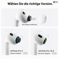 Náhradné penové nadstavce z pamäťovej peny AutoLine Pro Foam Masters 4.0 pre AirPods Pro 1. a 2. generácie, 3 páry, čierne, veľkosti S/M/L, s potlačením hluku 2