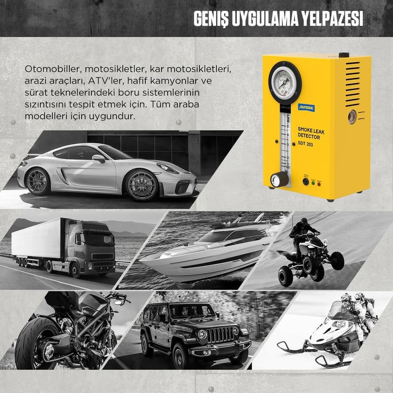 AUTOOL SDT203 autó füstölésektor EVAP rendszer diagnosztika készülék