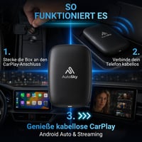 AutoSky Wireless CarPlay a Android Auto AI Box Lite – Bezdrôtový CarPlay adaptér – Netflix a YouTube – Plug and Play – Vyžaduje hotspot 3