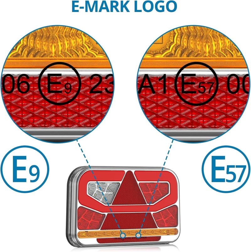 AUTOUTLET 13-Pin LED Utánfutó Lámpa Készlet E-mark Jóváhagyott IP65 Vízálló