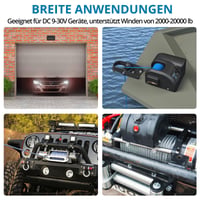 AUTOUTLET 2 ks bezdrôtová súprava diaľkového ovládania pre elektrický navijak 12V, dosah 30 m, kompatibilné s ATV, nákladnými autami, Jeepmi a SUV 6