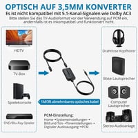 AUTOUTLET DAC Konverter 192kHz Digitális Analóg Audio Átalakító SPDIF Toslink 3.5mm Jack Kábellel TV Fejhallgató Gaming 4