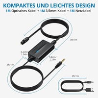 AUTOUTLET DAC Konverter 192kHz Digitális Analóg Audio Átalakító SPDIF Toslink 3.5mm Jack Kábellel TV Fejhallgató Gaming 6