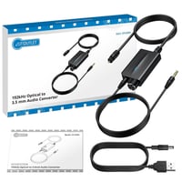 AUTOUTLET DAC Konverter 192kHz Digitális Analóg Audio Átalakító Hangerőszabályzóval SPDIF Toslink 3.5mm Jack Fejhallgató TV Játék 8