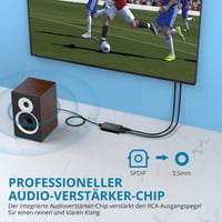 AUTOUTLET DAC Konverter 192kHz Digitális Analóg Audio Átalakító SPDIF Toslink 3.5mm Jack Kábellel TV Fejhallgató Gaming 3