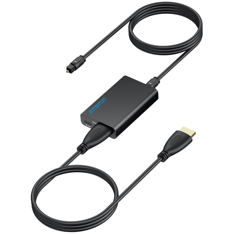 AUTOUTLET HDMI eARC/ARC Audio Extractor, 192kHz DAC prevodník, optický SPDIF adaptér, s 1M HDMI a optickým káblom, pre HDTV, soundbar a systémy domáceho kina
