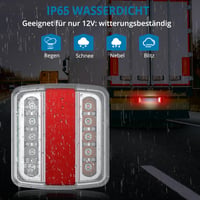 Súprava zadných LED svetiel AUTOUTLET na príves, 18 LED, 7,5 m kábel, 7-pólový konektor, 12V, norma E11, biela, skrutková montáž 3
