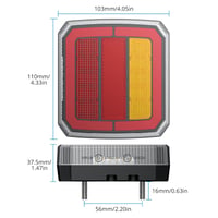 Sada zadných LED svetiel na príves AUTOUTLET 12-30V, 40 LED, so 7,35 m káblom, 7-pólová, vodotesnosť IP65, s certifikáciou E9, univerzálna pre osobné autá, nákladné autá a karavany 6