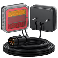 Sada zadných LED svetiel na príves AUTOUTLET 12-30V, 40 LED, so 7,35 m káblom, 7-pólová, vodotesnosť IP65, s certifikáciou E9, univerzálna pre osobné autá, nákladné autá a karavany 9