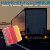 AUTOUTLET Utánfutó hátsó lámpa szett 18 LED, 7.5m kábel, 7 pólusú csatlakozó, E11 5