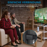 AUTOUTLET Wii HDMI Adapter - 1080P/720P Konverter 150cm Integrált Kábellel, Plug and Play Wii HDMI Átalakító Fekete 6
