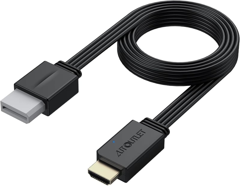 AUTOUTLET Wii HDMI Adapter - 1080P/720P Konverter 150cm Integrált Kábellel, Plug and Play Wii HDMI Átalakító Fekete